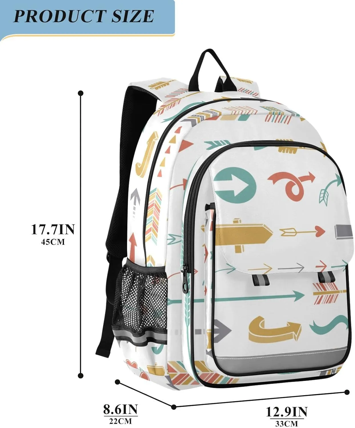 ALAZA Hipster Arrows Casual Backpack Bag Travel Knapsack Bags
