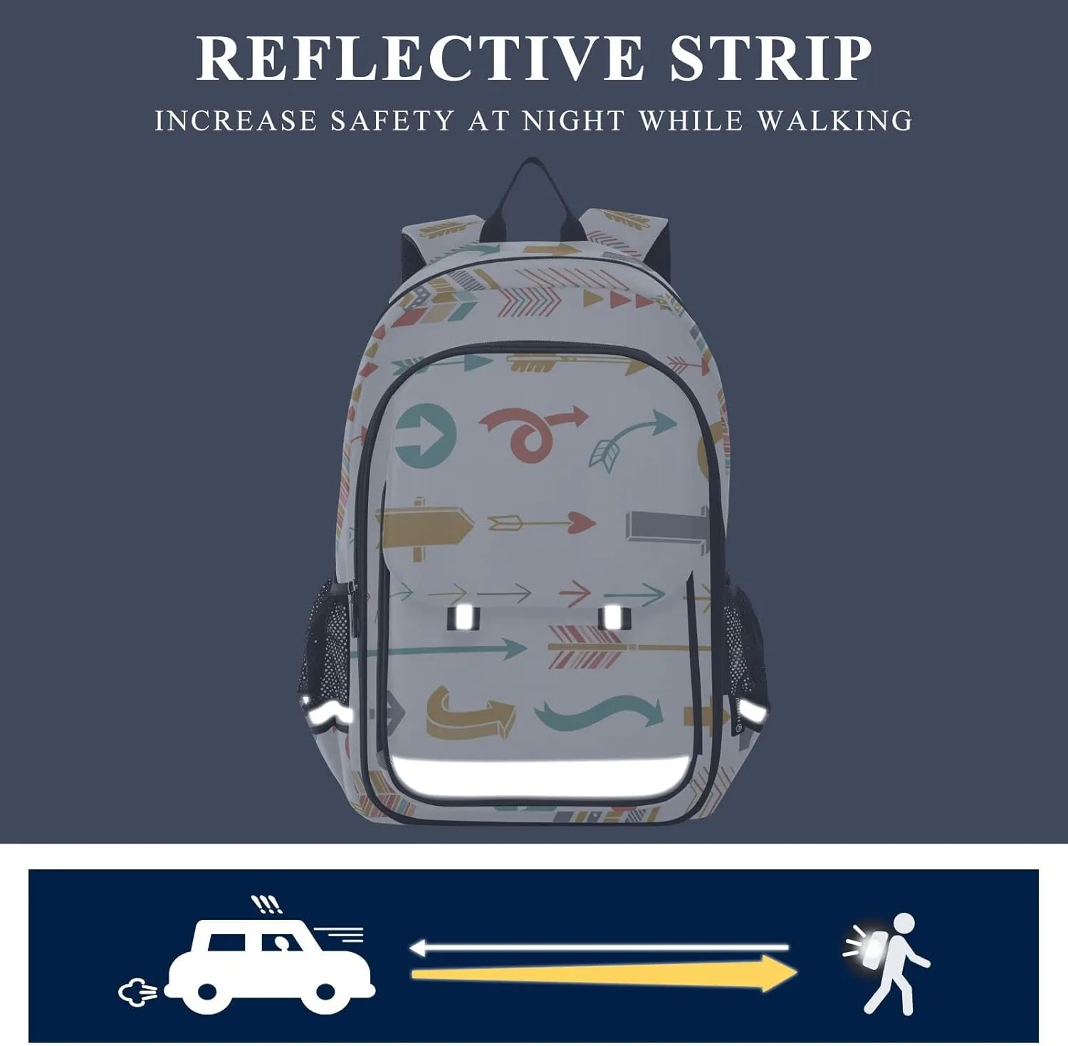 ALAZA Hipster Arrows Casual Backpack Bag Travel Knapsack Bags