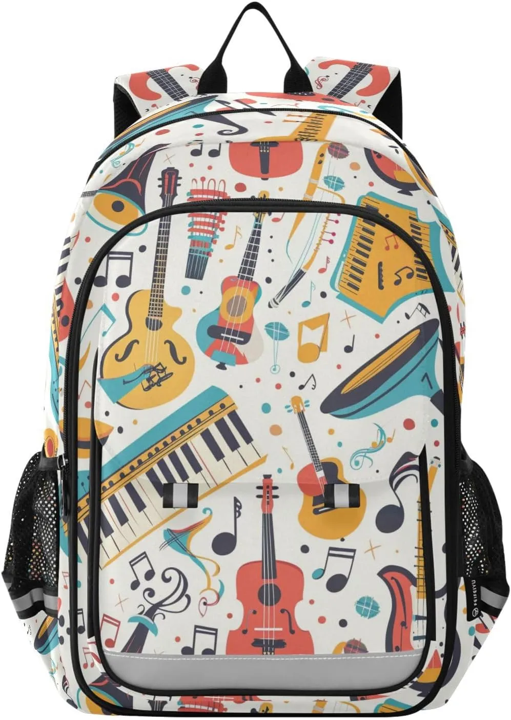 ALAZA Music Note Musical Instrument Laptop Backpack Purse for Women Men Travel Bag Casual Daypack with Compartment & Multiple Pockets