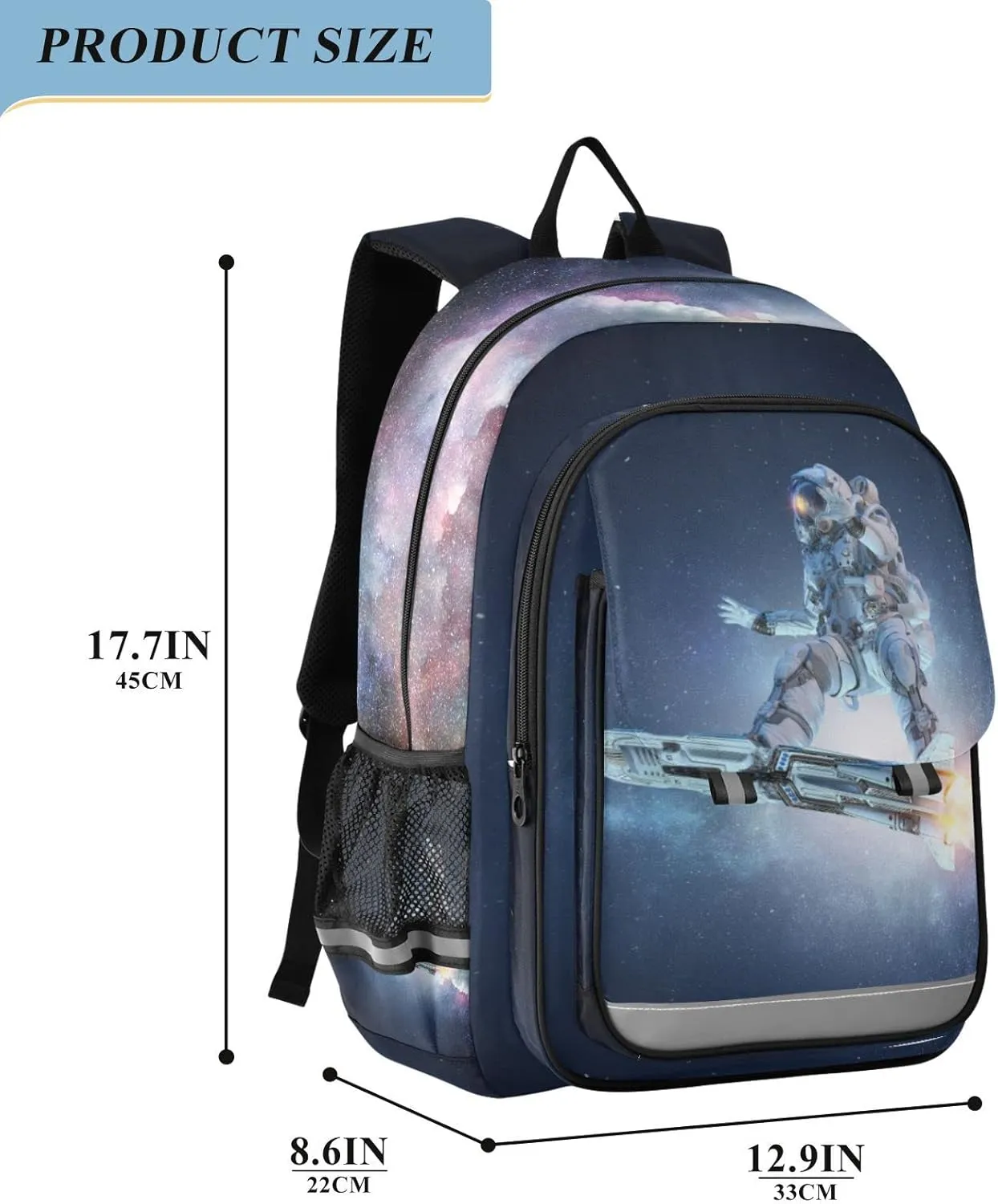 ALAZA Spaceman Astronaut Galaxy Space Laptop Backpack Purse for Women Men Travel Bag Casual Daypack with Compartment & Multiple Pockets