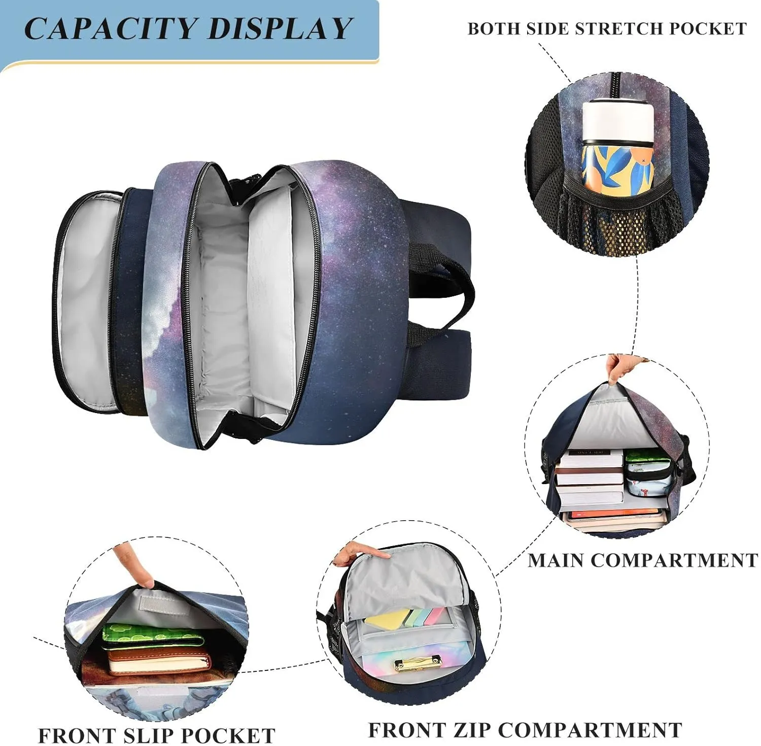 ALAZA Spaceman Astronaut Galaxy Space Laptop Backpack Purse for Women Men Travel Bag Casual Daypack with Compartment & Multiple Pockets