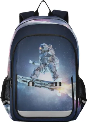 ALAZA Spaceman Astronaut Galaxy Space Laptop Backpack Purse for Women Men Travel Bag Casual Daypack with Compartment & Multiple Pockets