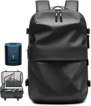 Alepeak Vacuum Backpack With Vacuum Compression,Airpax Discoverer Travel Bag,Airback Backpack Waterproof And Anti-Theft (Black-A, Extra Large)