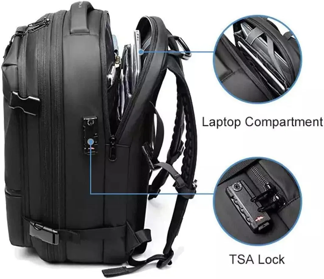 Alepeak Vacuum Backpack With Vacuum Compression,Airpax Discoverer Travel Bag,Airback Backpack Waterproof And Anti-Theft (Blue, Extra Large)