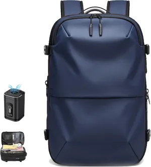 Alepeak Vacuum Backpack With Vacuum Compression,Airpax Discoverer Travel Bag,Airback Backpack Waterproof And Anti-Theft (Blue, Extra Large)