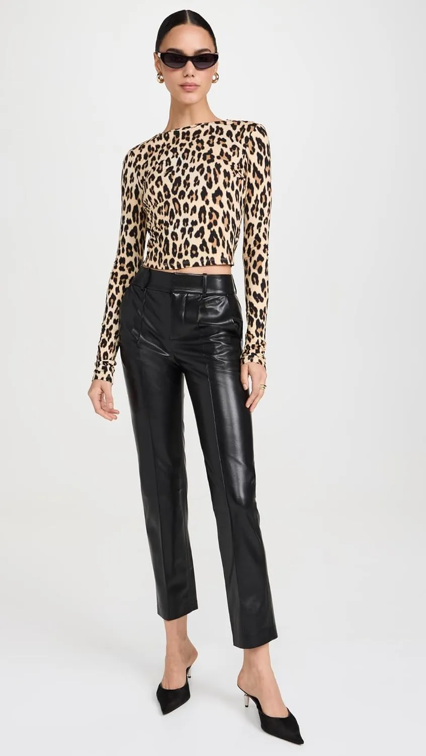alice   olivia Women's Ming Vegan Ankle Pants