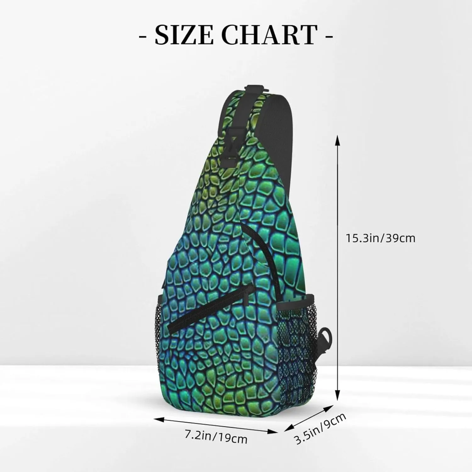 Alligator Skin Print Lightweight Sling Small Shoulder Bag - Chic Cross Chest Bag With Adjustable Strap
