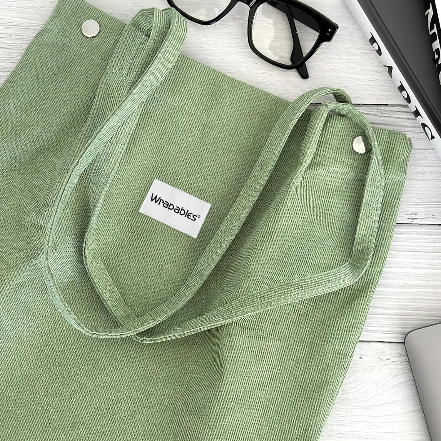 allydrew Corduroy Tote Bag, Casual Everyday Shoulder Handbag