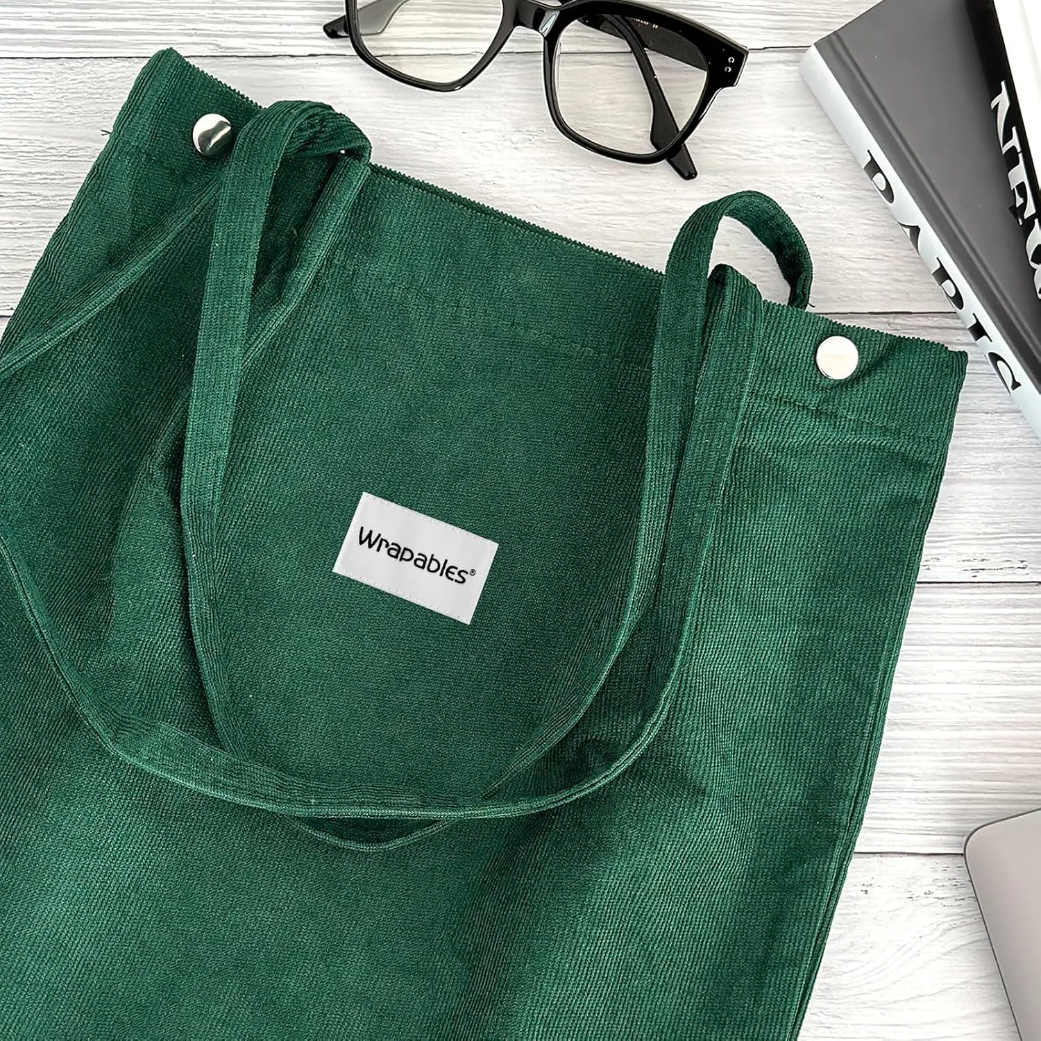 allydrew Corduroy Tote Bag, Casual Everyday Shoulder Handbag