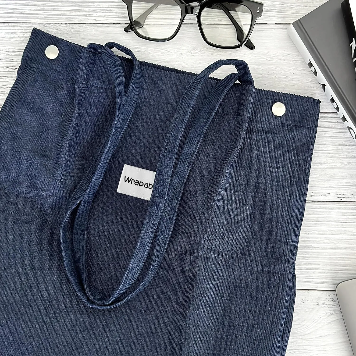 allydrew Corduroy Tote Bag, Casual Everyday Shoulder Handbag