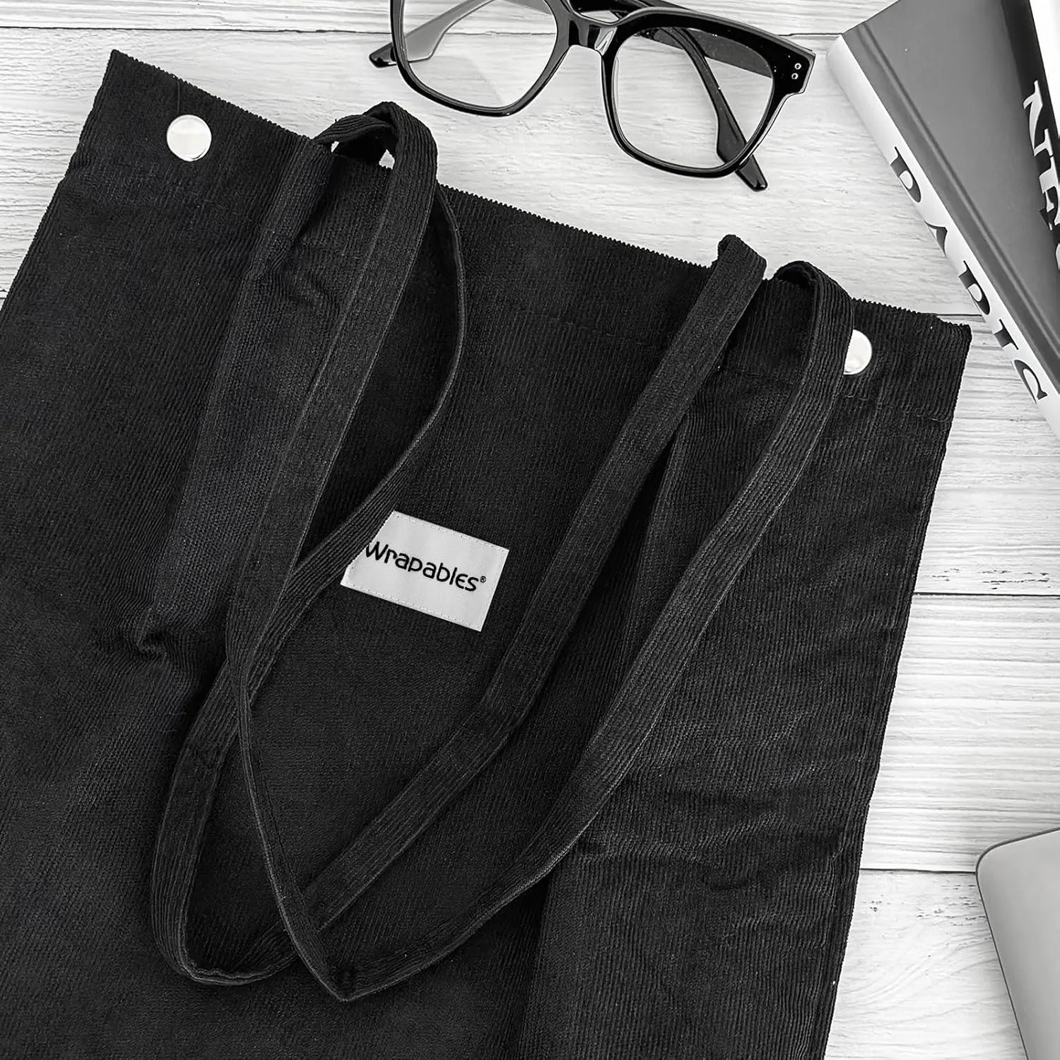 allydrew Corduroy Tote Bag, Casual Everyday Shoulder Handbag