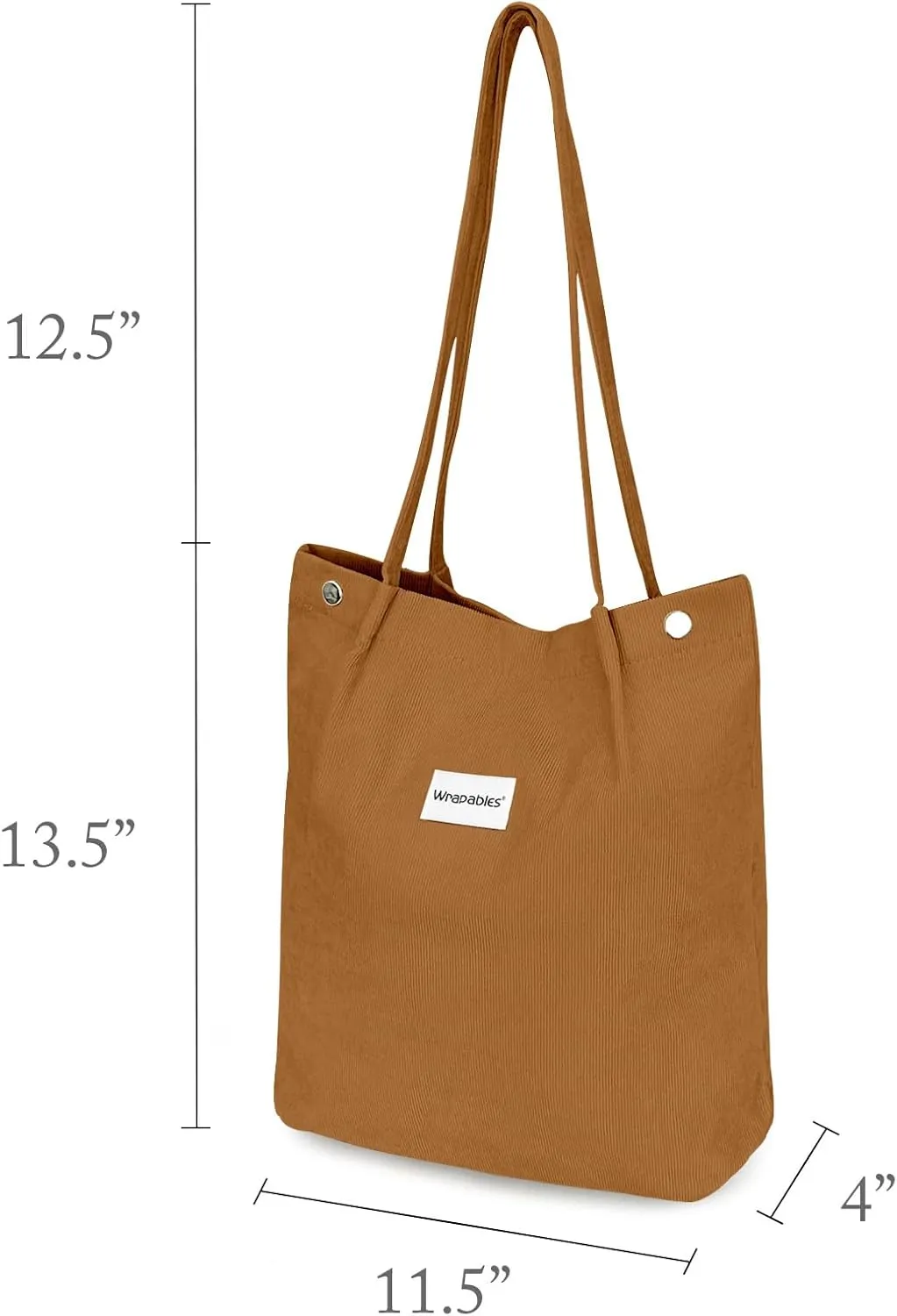 allydrew Corduroy Tote Bag, Casual Everyday Shoulder Handbag