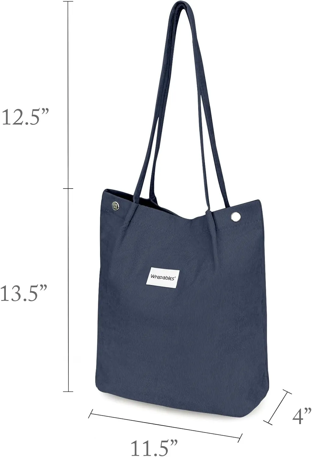 allydrew Corduroy Tote Bag, Casual Everyday Shoulder Handbag