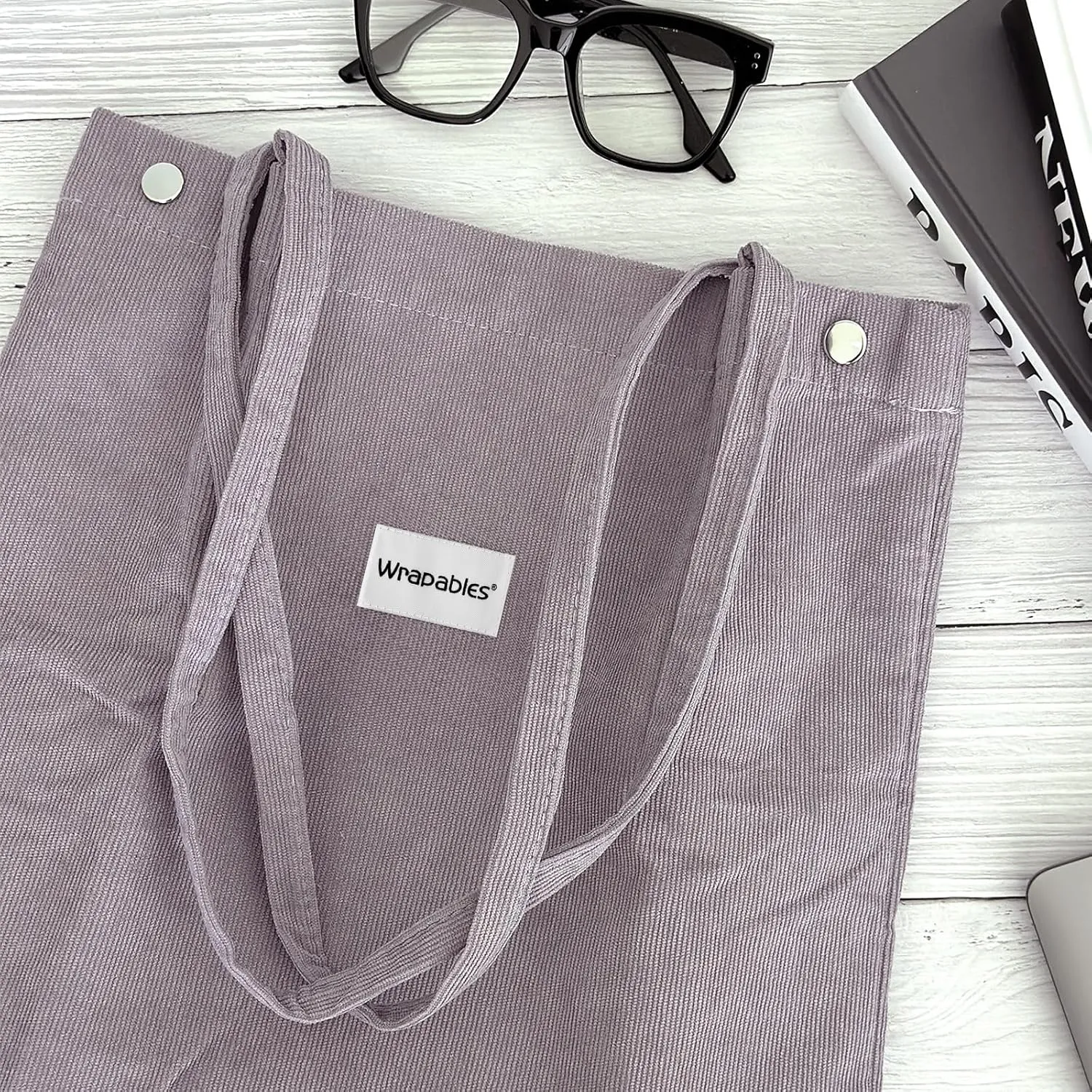 allydrew Corduroy Tote Bag, Casual Everyday Shoulder Handbag