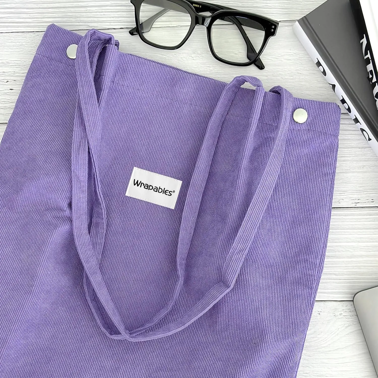 allydrew Corduroy Tote Bag, Casual Everyday Shoulder Handbag