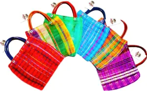 Alondra's Imports (TM Mexican Tote Favor Bags (Mexican Candy Bags, Mini Mercado Mesh Bags, Fiestas Bolsas) 10 x 7 (24 PACK)