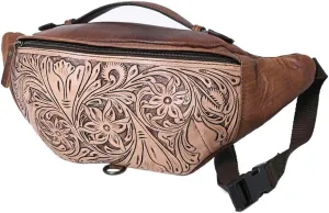 American Darling Tooled Leather Fanny Pack