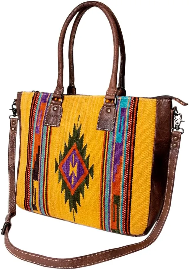 American Darling Tote Saddle Blanket Genuine Leather Women Bag Western Handbag Purse