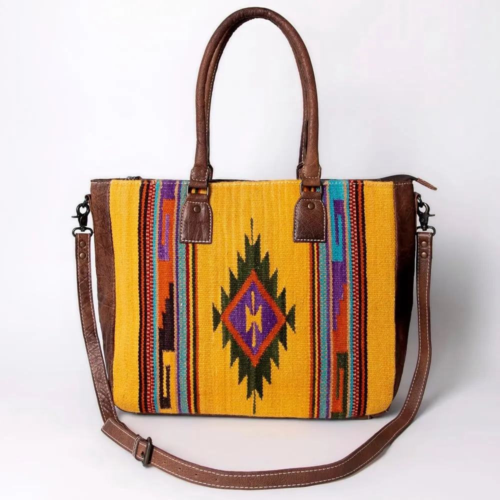 American Darling Tote Saddle Blanket Genuine Leather Women Bag Western Handbag Purse