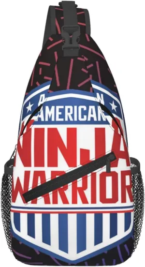 American Ninja Warrior Small Crossbody Backpack Sling Bag For Men Women Mini One Shoulder Chest Bags Gym Sport Travel Hiking Daypack