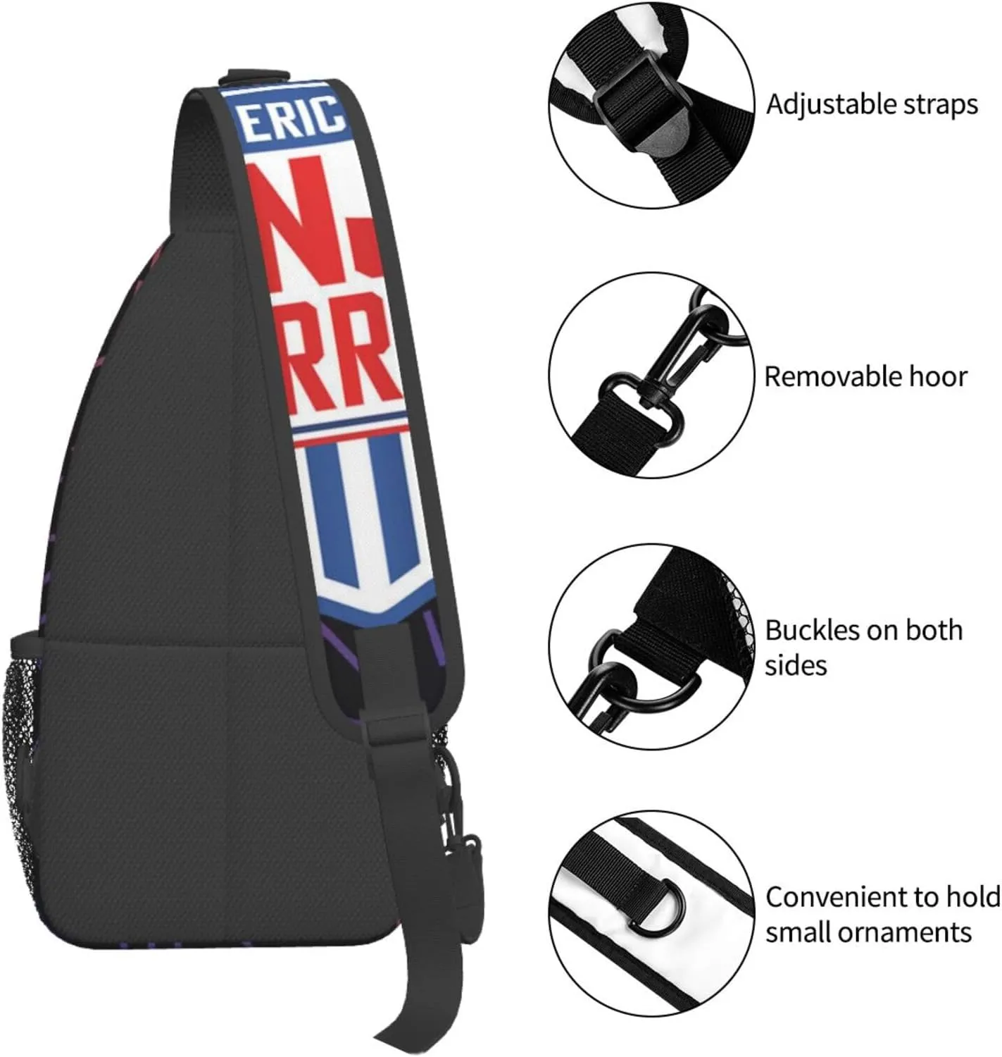American Ninja Warrior Small Crossbody Backpack Sling Bag For Men Women Mini One Shoulder Chest Bags Gym Sport Travel Hiking Daypack