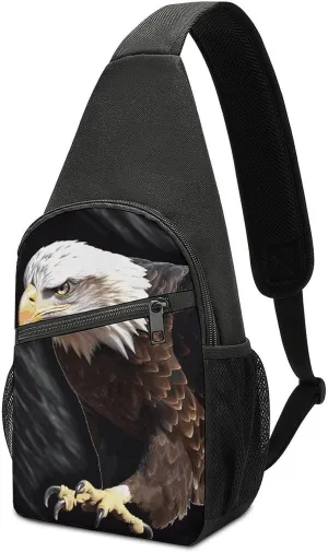 An Eagle Sling Bag Travel Sling Backpack Man Purse for Men Hiking Crossbody Bags Chest Bag Shoulder Chest Pack