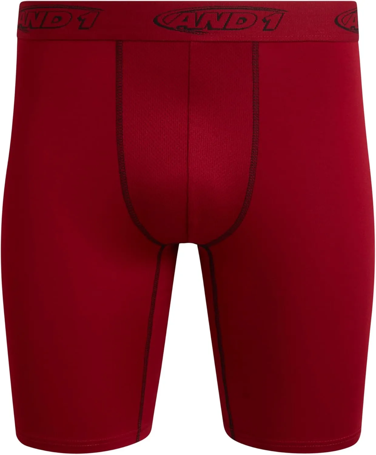 AND1 Mens Boxer Briefs - 10 Pack Performance Stretch Mens Underwear Long Leg Boxers for Men with Contour Pouch (Sizes: S-3XL)