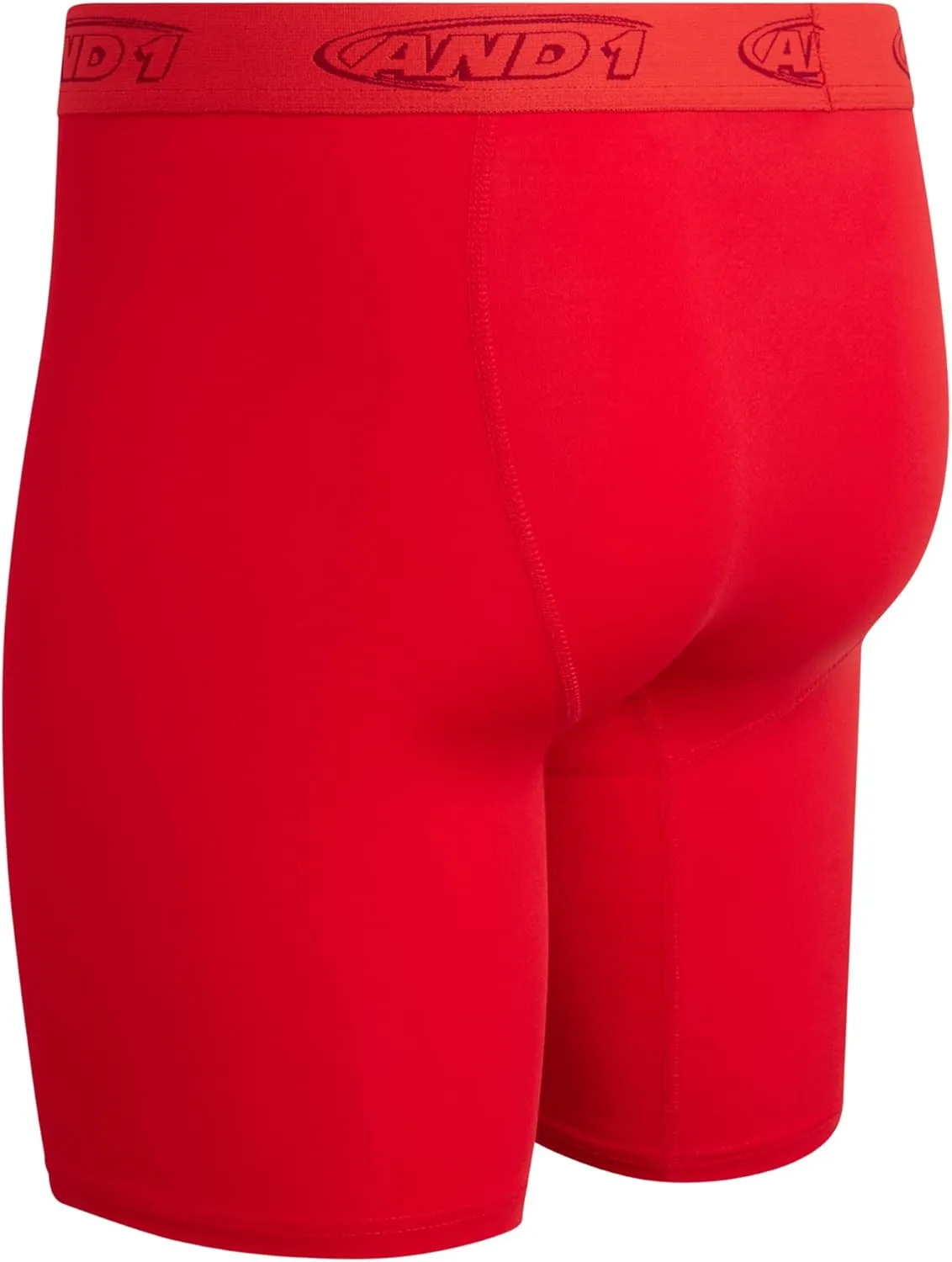 AND1 Mens Boxer Briefs - 5 Pack Performance Stretch Mens Underwear Long Leg Boxers for Men with Contour Pouch (Sizes: S-3XL)