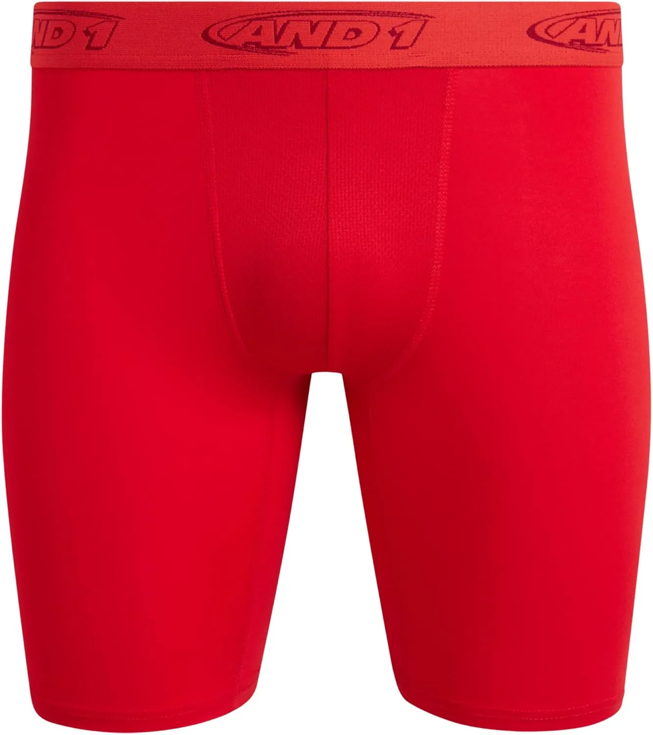 AND1 Mens Boxer Briefs - 5 Pack Performance Stretch Mens Underwear Long Leg Boxers for Men with Contour Pouch (Sizes: S-3XL)