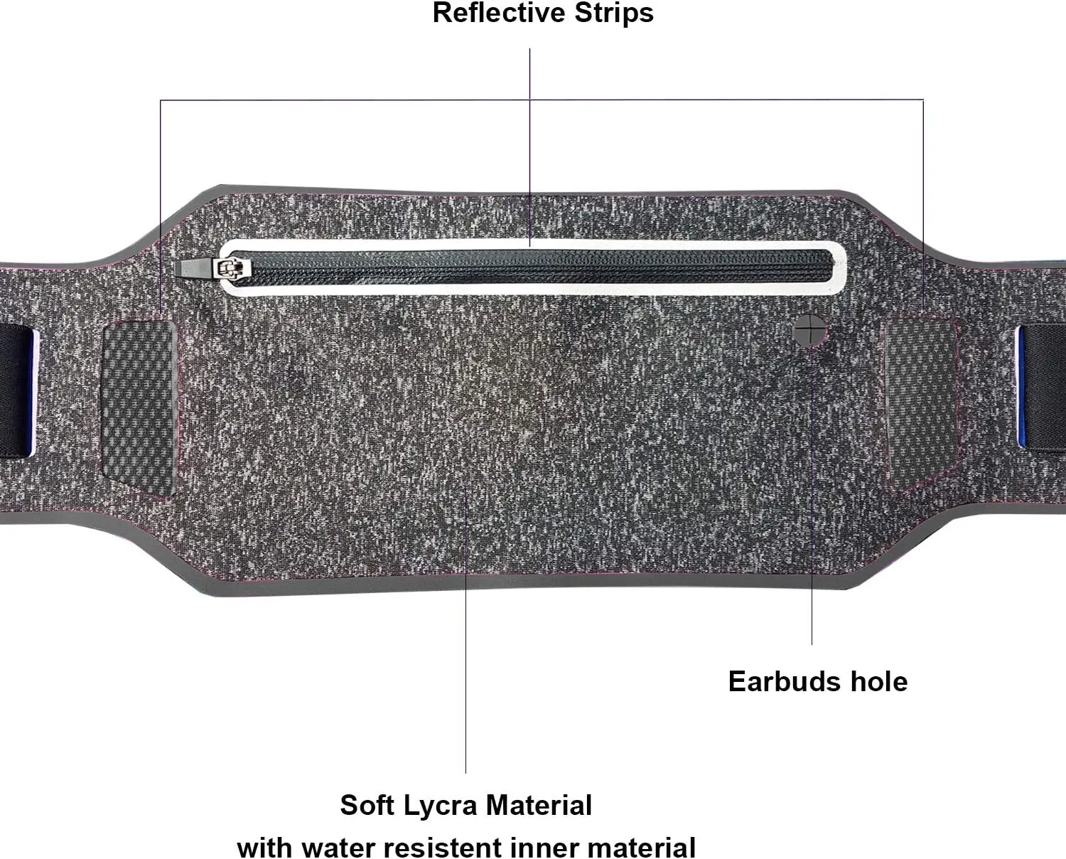 ANJ Outdoors Super Slim Water Resistant Money Belt, Running Belt for Women and Men, Expandable Phone Belt to Hold Cell Phones, Cards, and Money. Ideal Waist Bag Waist Pack for Travel, Sports and Yoga…