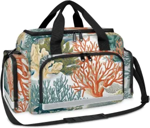 Anti-Scratch Duffle Bag for Travel 25x17.7x11.2 Inch - Waterproof Duffel Bag for Camping Fitness, Durable EMS Gear for First Responders Coastal Coral