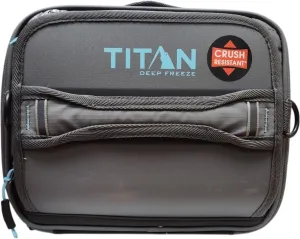 Arctic Zone Titan Fridge Cold Crush Resistant Expandable Lunch Bag - With Reusable Gel Ice Packs Plus Food Container Set - Gray and Blue