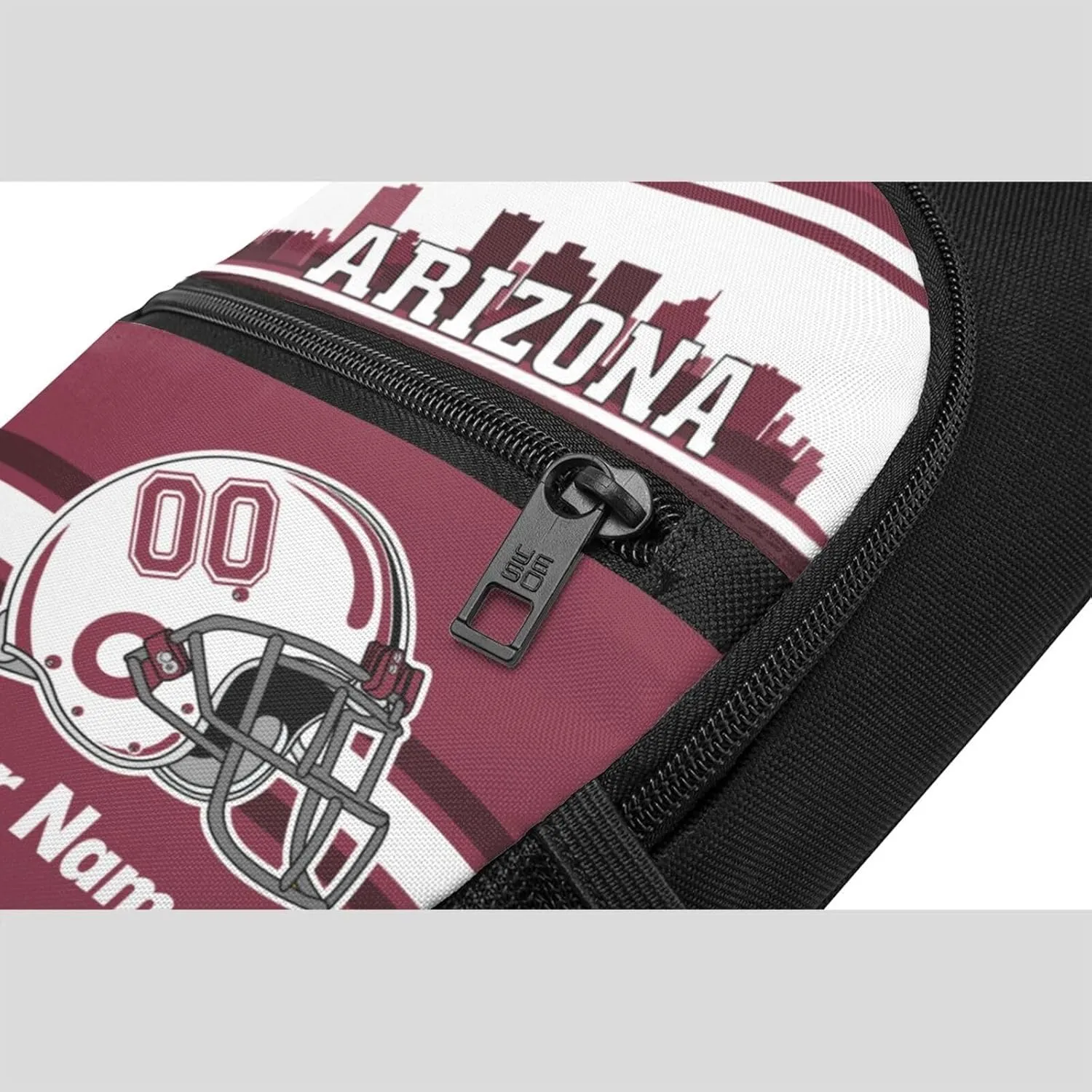 Arizona Sling Bag,Custom Crossbody Sling Backpack With Name And Number,Personalized Cross Chest Bags,Sling Shoulder Backpack Daypack For Men Women Travel Outdoor