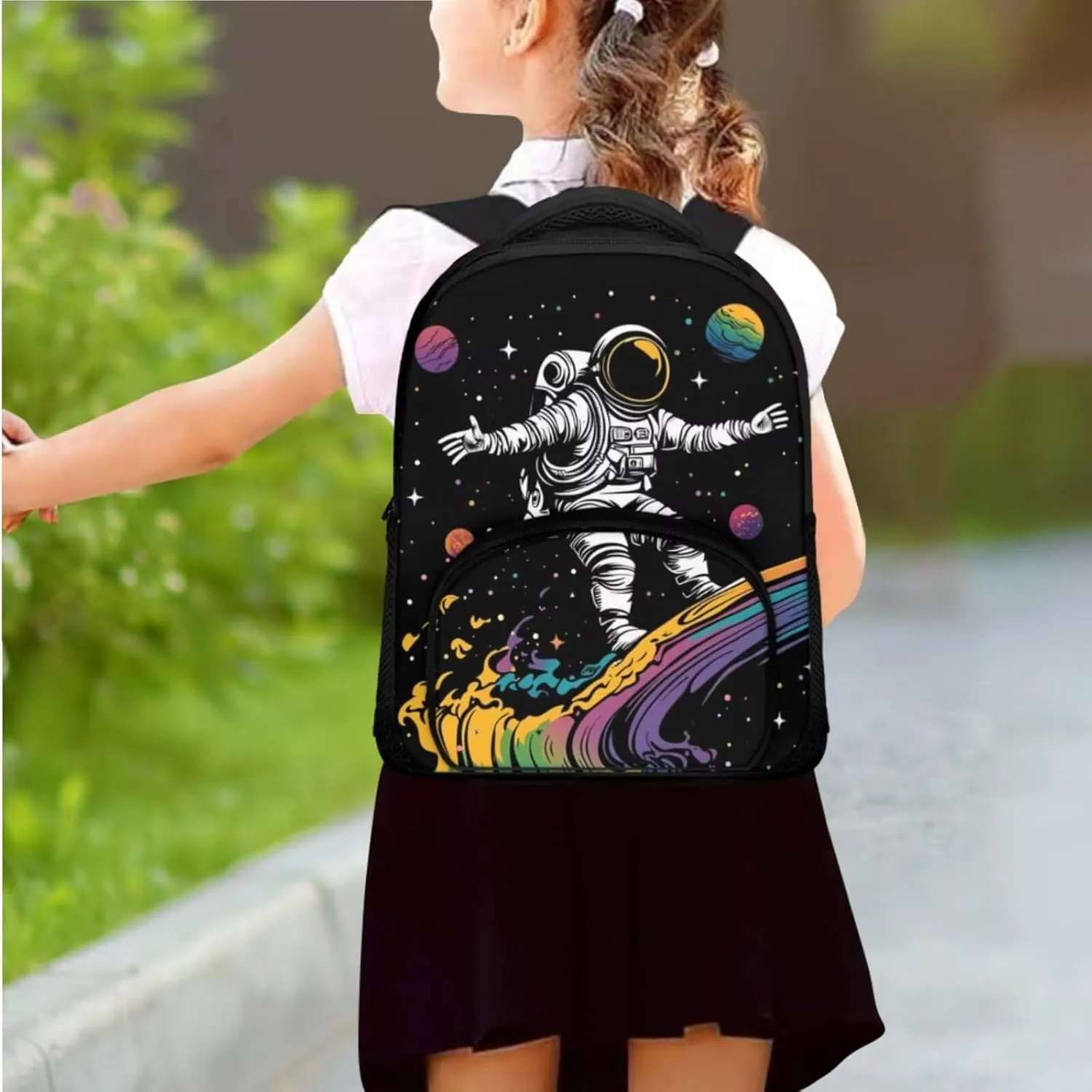 Astronaut Backpack for Toddler Boys School Bag 12 Inch Kindergarten School Backpacks for Boys Preschool Bookbag with Lunch Box Set of 3 Lightweight Shoulder Daypack for Little Kids