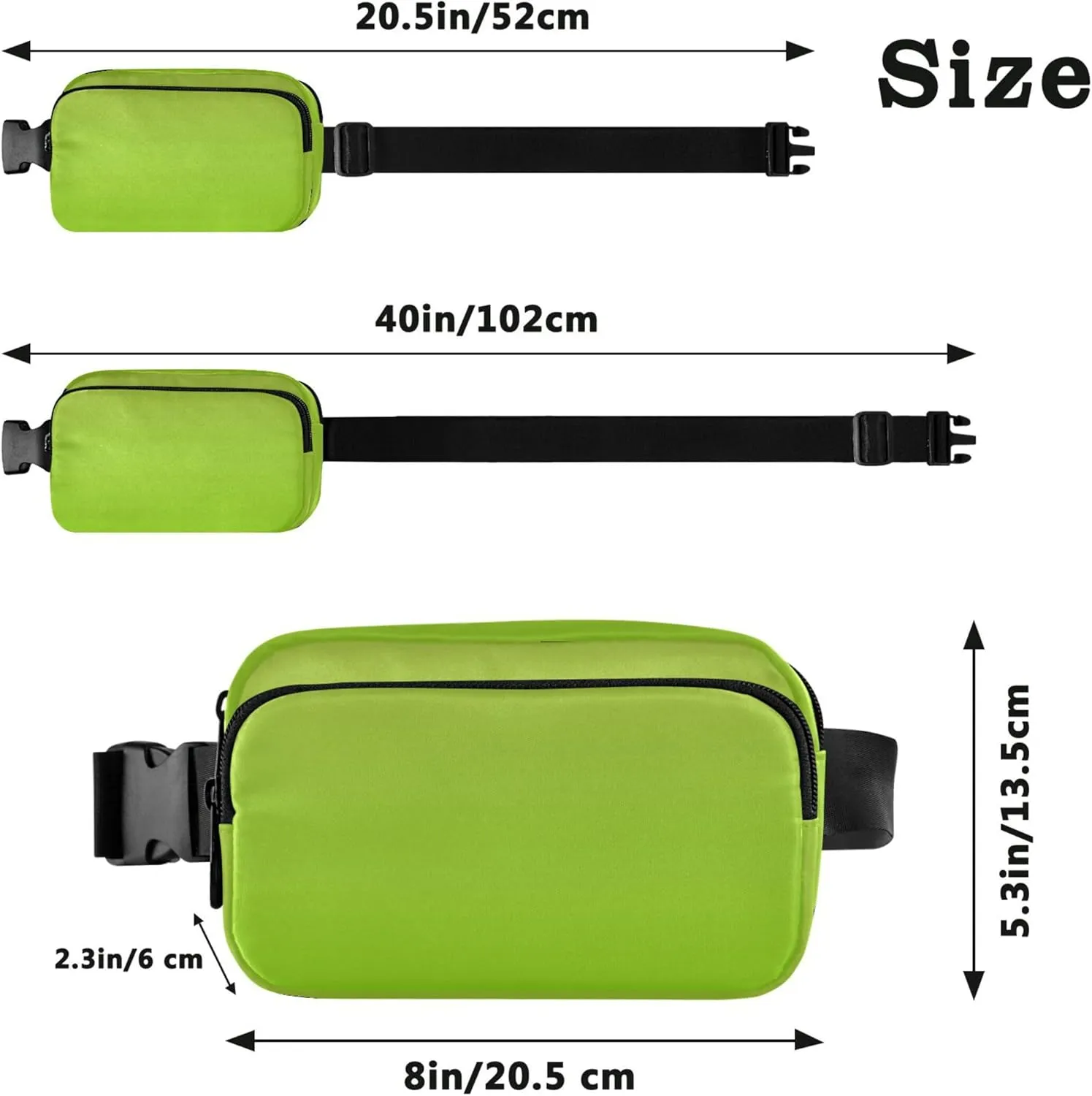 Avocado Green Fruit Gradient Fanny Packs Women Pattern Hip Pack Belt Pouch Waterproof Crossbody Waist Pack