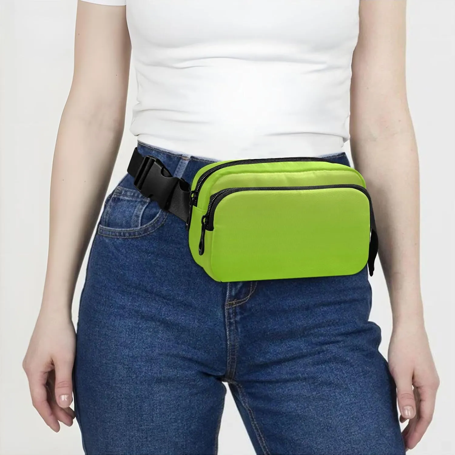 Avocado Green Fruit Gradient Fanny Packs Women Pattern Hip Pack Belt Pouch Waterproof Crossbody Waist Pack