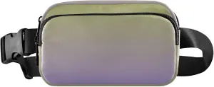 Avocado Green Medium Purple Gradient Fanny Pack for Women Waterproof Hip Bag Belt Purse Neon Travel Waist Bag