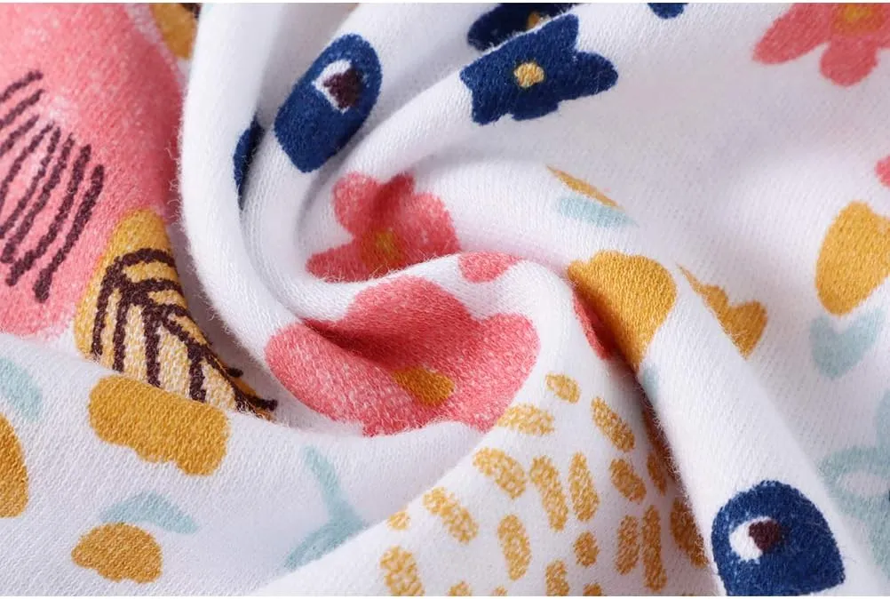 Baby Sleep Gown - Organic Cotton Lightweight 0-18 Months Sleeper for Easier Diaper Changing with Mitten Cuffs