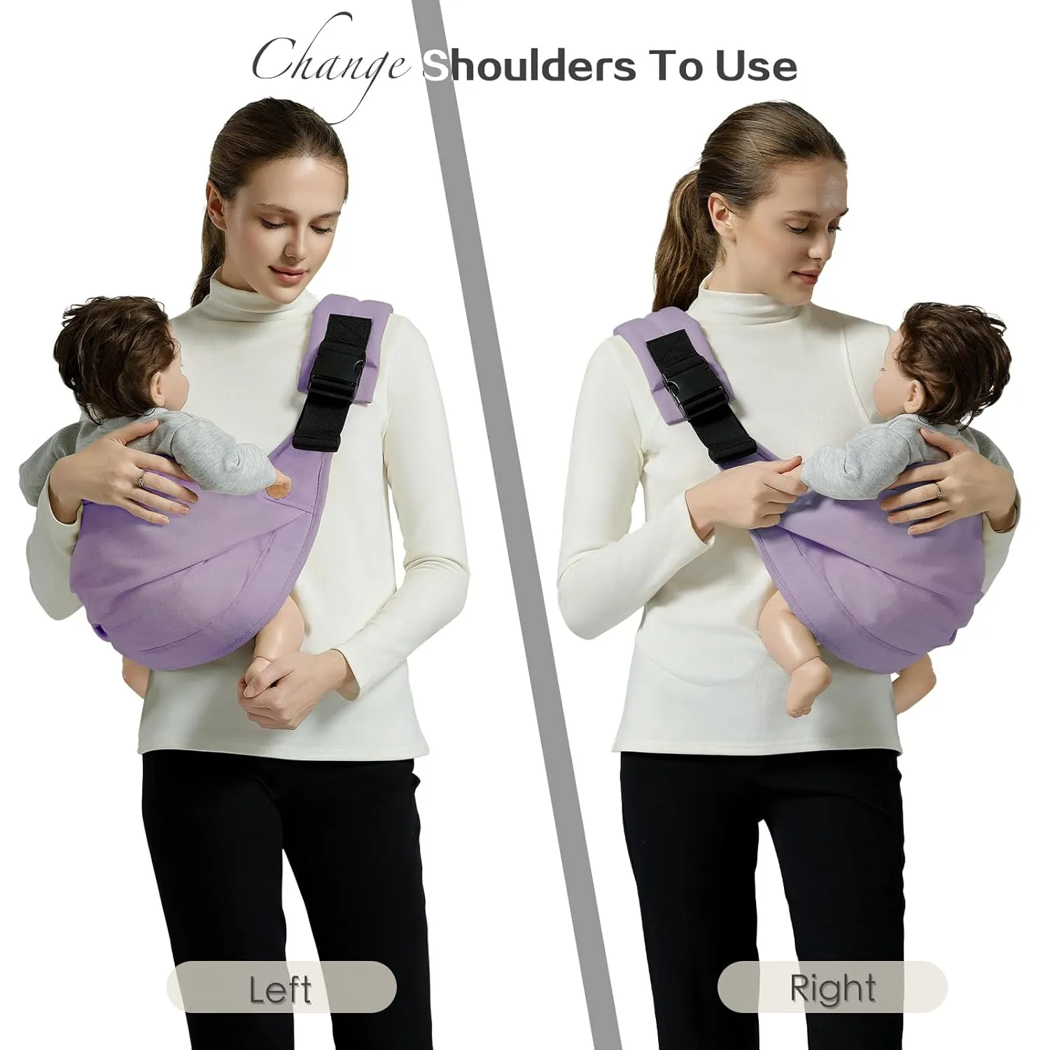 Baby Sling Carrier, Toddler Sling, Baby Carrier One Size Fits All, Purple