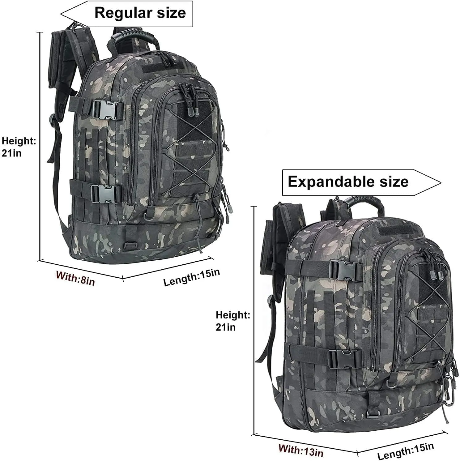 Backpack for Men 3 Day Pack for Hiking Camping Travel