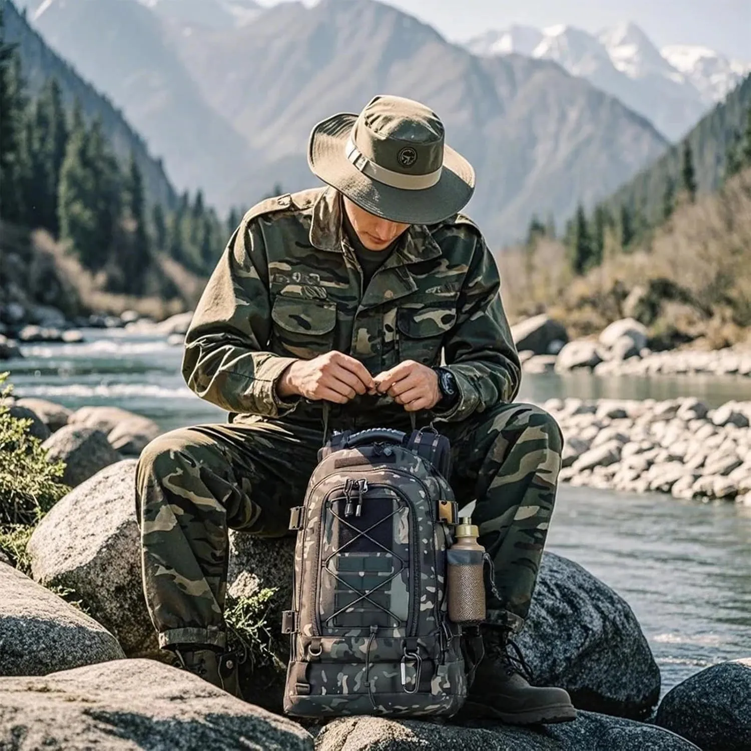 Backpack for Men 3 Day Pack for Hiking Camping Travel