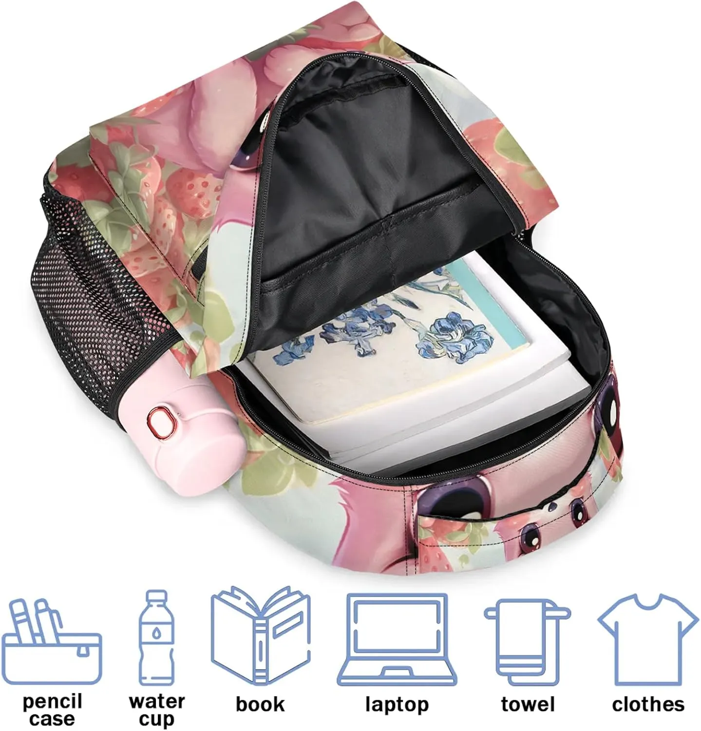 Backpack Greedy Bunny Book Bags Laptop Backpacks Lightweight Multipurpose Daypack for Men Women Travel Hiking