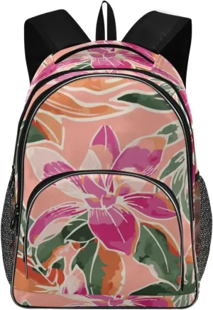 Backpacks 22L Three Layer Arc Book Bag Lightweight for Travel Camping Hiking Rucksack Daypack Kids & Adults Botanical Floral