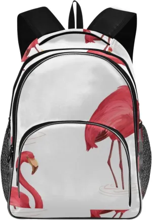 Backpacks 22L Three Layer Arc Book Bag Lightweight for Travel Camping Hiking Rucksack Daypack Kids & Adults Flamingos