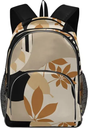 Backpacks 22L Three Layer Arc Book Bag Lightweight for Travel Camping Hiking Rucksack Daypack Kids & Adults Floral Brown