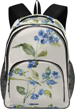 Backpacks 22L Three Layer Arc Book Bag Lightweight for Travel Camping Hiking Rucksack Daypack Kids & Adults Leaves and Flowers