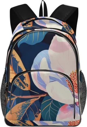 Backpacks 22L Three Layer Arc Book Bag Lightweight for Travel Camping Hiking Rucksack Daypack Kids & Adults Magnolia Blossom