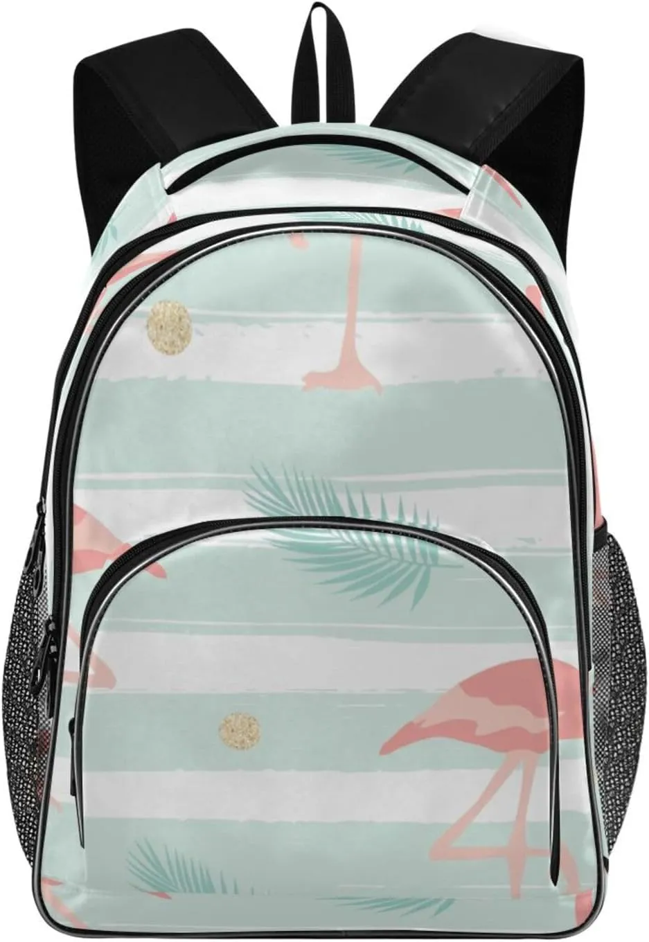 Backpacks 22L Three Layer Arc Book Bag Lightweight for Travel Camping Hiking Rucksack Daypack Kids & Adults Tropical Flamingo