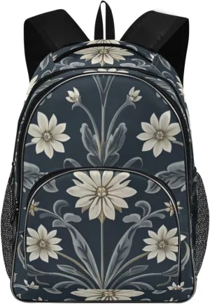 Backpacks 22L Three Layer Arc Book Bag Lightweight for Travel Camping Hiking Rucksack Daypack Kids & Adults Vintage Morris Pattern