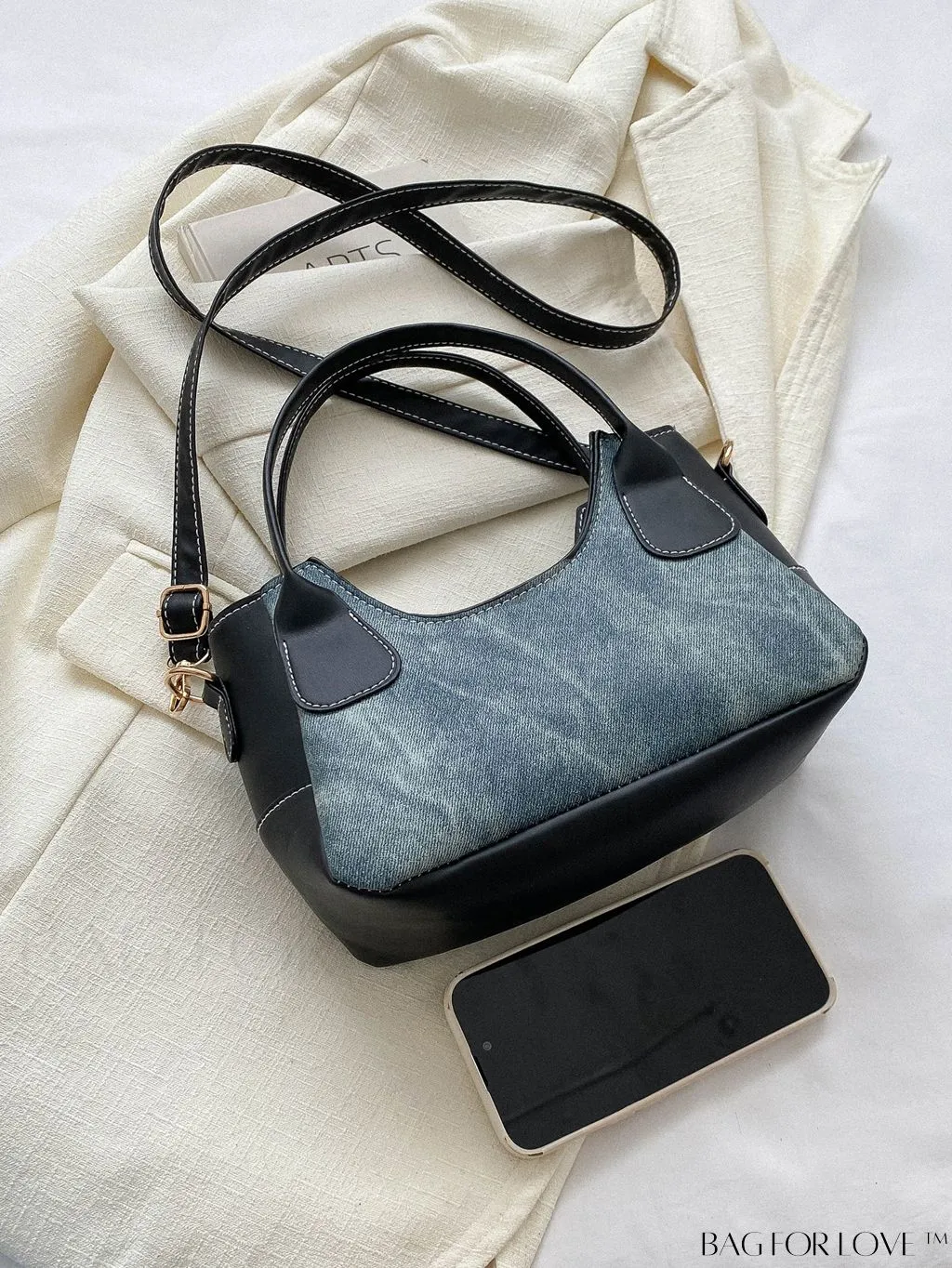 BagForLove - Stylish Minimalist Patchwork Tote Bag for Women - Fashionably Casual
